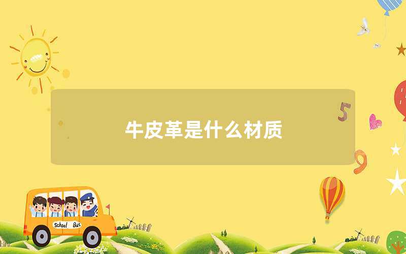 牛皮革是什么材質