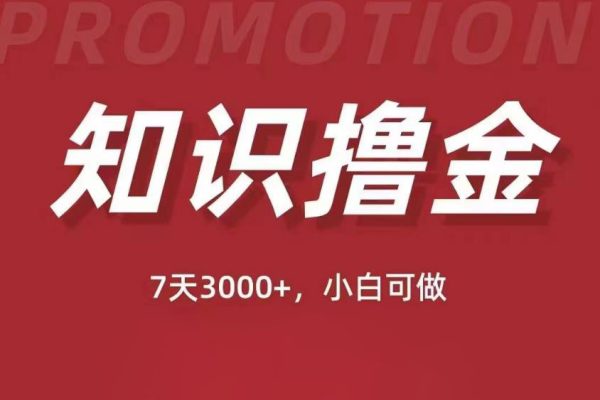 抖音知識擼金項目：簡單粗暴日入1000+執(zhí)行力強當(dāng)天見收益(教程+資料)