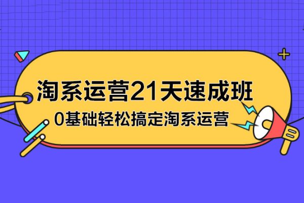 淘系運(yùn)營21天速成班，0基礎(chǔ)輕松搞定淘系運(yùn)營，不做假把式