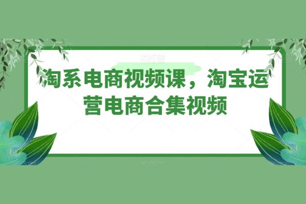 淘系電商視頻課，淘寶運(yùn)營(yíng)電商合集視頻