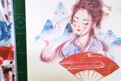 阿妹藝術(shù)丫丫古風夢幻水彩人物系統(tǒng)課