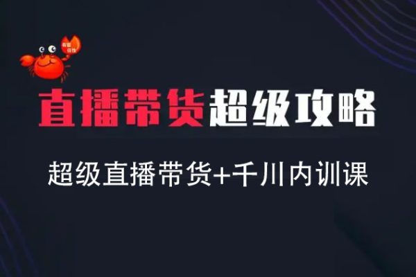 超級(jí)直播帶貨+千川內(nèi)訓(xùn)課，輕松獲取流量，直播帶貨變現(xiàn)