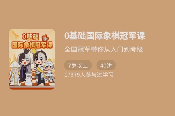 少年得到《0基礎(chǔ)國(guó)際象棋冠軍課》