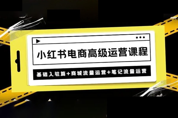 小紅書高級電商運(yùn)營課，從0開始做小紅書電商