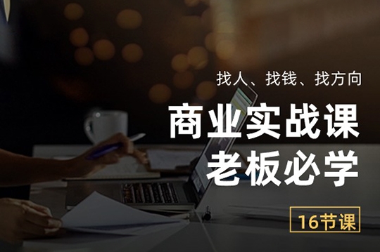 商業(yè)實戰(zhàn)課【老板必學】：找人、找錢、找方向（16節(jié)課）