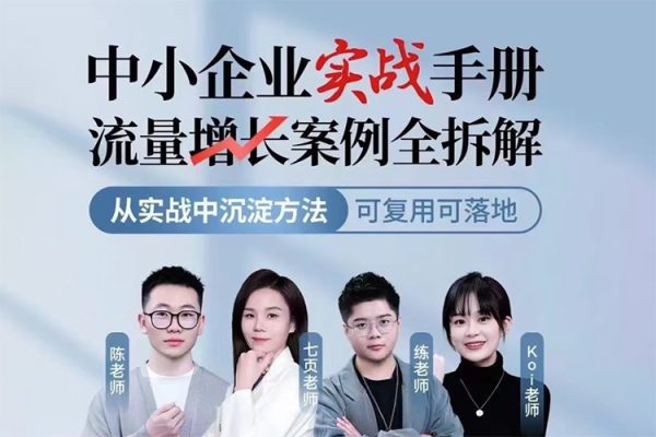 中小企業(yè)實戰(zhàn)手冊流量增長案例全拆解，從實戰(zhàn)中沉淀方法，可復用可落地