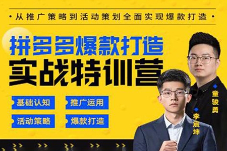 拼多多單品爆款打造課程(更新6月)，充分應用你的流量，增長實戰培訓