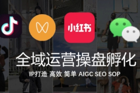 全域運營操盤(抖音+私域+小紅書)，IP打造高效簡單