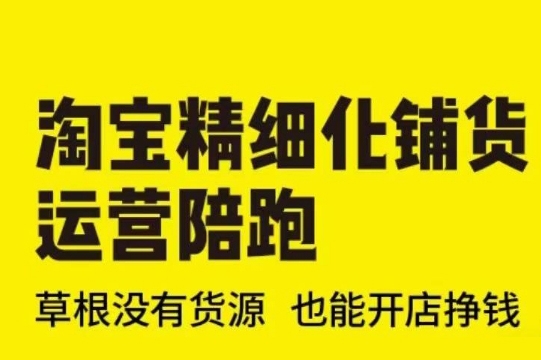 淘寶精細化鋪貨運營陪跑(部分更新至2025)，草根沒有貨源 也能開店掙錢