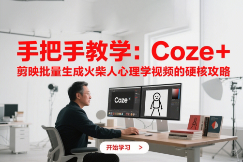 手把手教學：Coze + 剪映批量生成火柴人心理學視頻的硬核攻略
