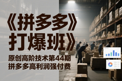 叮當(dāng)會《拼多多打爆班》原創(chuàng)高階技術(shù)第44期，拼多多高利潤強付費