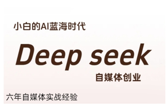 冰冰老師·普通人利用Deepseek自媒體創業，零基礎友好，小白的AI藍海時代