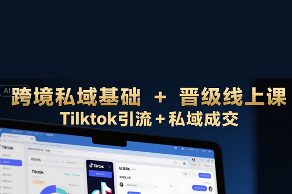 跨境私域基礎(chǔ)+晉級(jí)線上課，Tilktok引流+私域成交