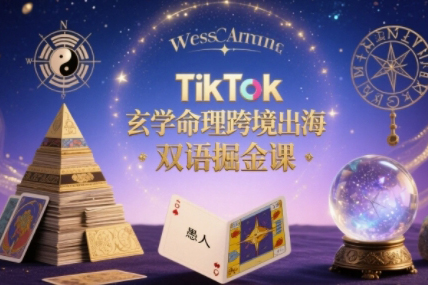 TikTok玄學命理跨境出海雙語掘金課，手把手教你用命理知識精準直擊海外用戶痛點