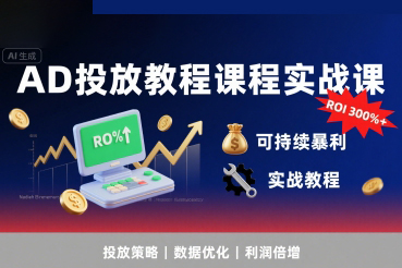 李亞老師·AD投放教程課程實戰課，實現廣告ROI300%+可持續暴利