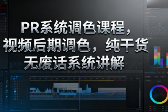 影像社PR系統調色課程,視頻后期調色,純干貨無廢話系統講解